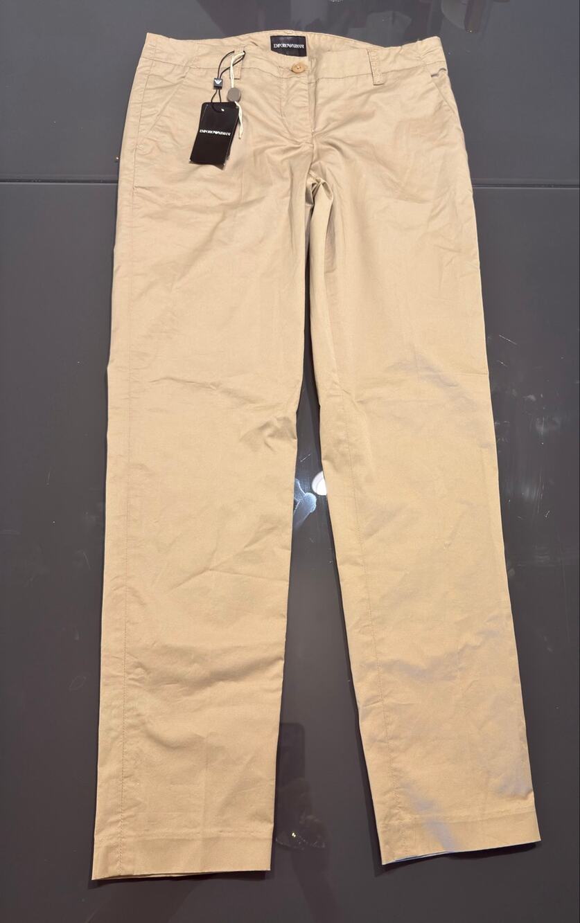 Emporio Armani regular-fit cotton blend Pants Size - 42 NWT